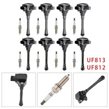 8X Ignition Coil & Spark Plug UF812 UF813 Pour Nissan Titan 5.6L V8 2017-2020