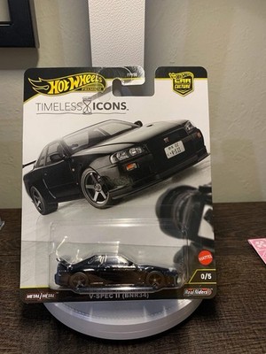 Hot Wheels Nissan GT-R V-Spec II BNR34 Black Car Culture Timeless