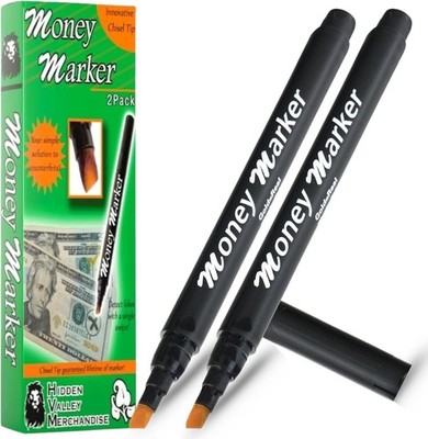 Money Detector Pen (2  Pens) - Money Marker Bill Detector Pen with Upgraded