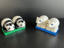 Vintage LEGO Duplo Baby Pandas & Polar Bears Figures Collectable Bundle 