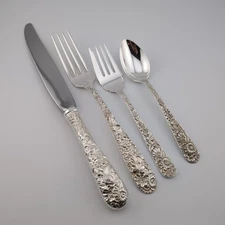 Kirk Repousse Sterling Silver 4 Piece Place Setting - Dinner Size