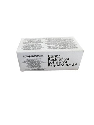 Amazon Basics Rectangular Eraser, 24 Count, Pink