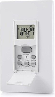 Programmable 7-Day Digital Timer Switch for Lights Fans Motors ETL Listed