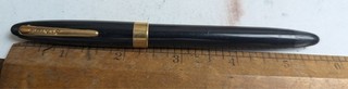 Sheaffer snorkel palladium nib black vintage fountain pen