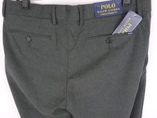 Polo Ralph Lauren Gray Dress Pants Stretch Classic Fit, 5 Pocket Size 34x30 NWT