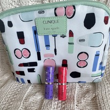 Clinique x kate spade Love Pop  Cherry Pop Lipsticks Set with Cosmetic Bag