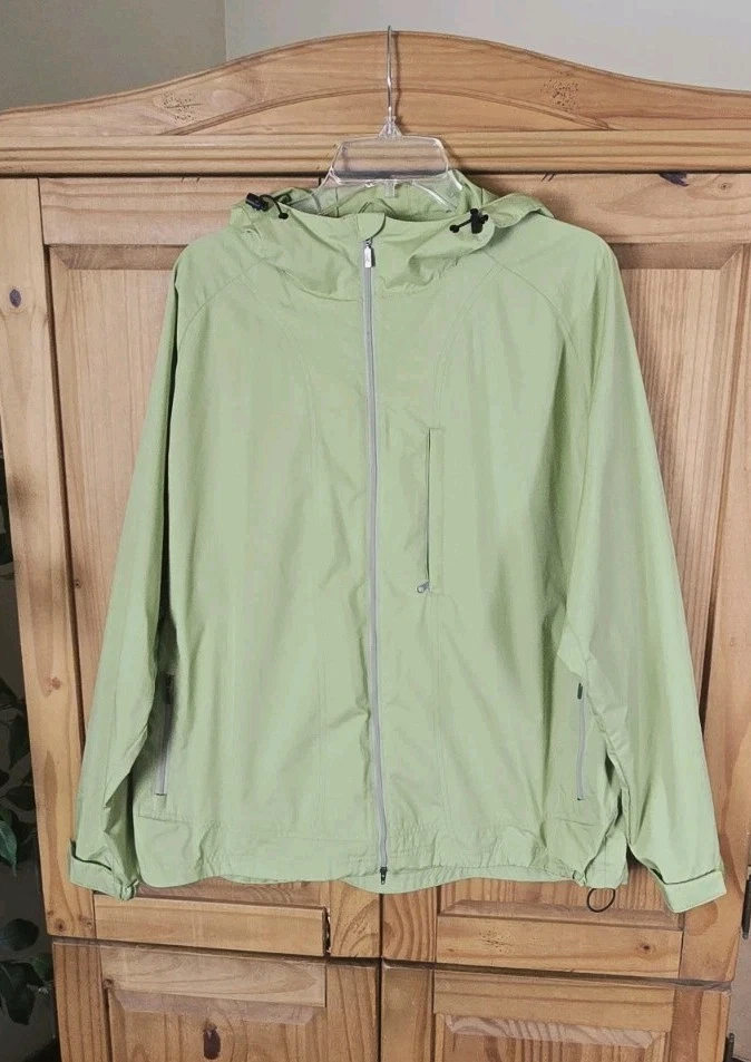 Royal Robbins Windbreaker Jacket Mens XL Green Outdoor Travel, Hooded, Front Zip - Image 3 of 4