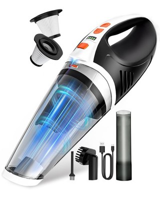 Handheld Vacuum Cordless, Brushless Car Vacuum Cleaner with 12000PA Powerful ...