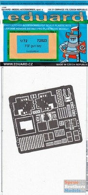 EDU72523 1:72 Eduard PE - F6F-3 Hellcat Gun Bay Detail Set (EDU kit) #72523