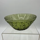Vintage Anchor Hocking Soreno Green Berry Dessert Bowl 4.75" Mid Century