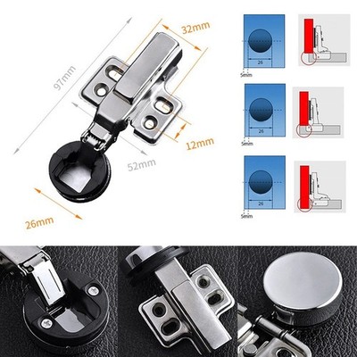 Stylish and Reliable Glass Hinge with Damping Buffer for Cabinet and Cupboard