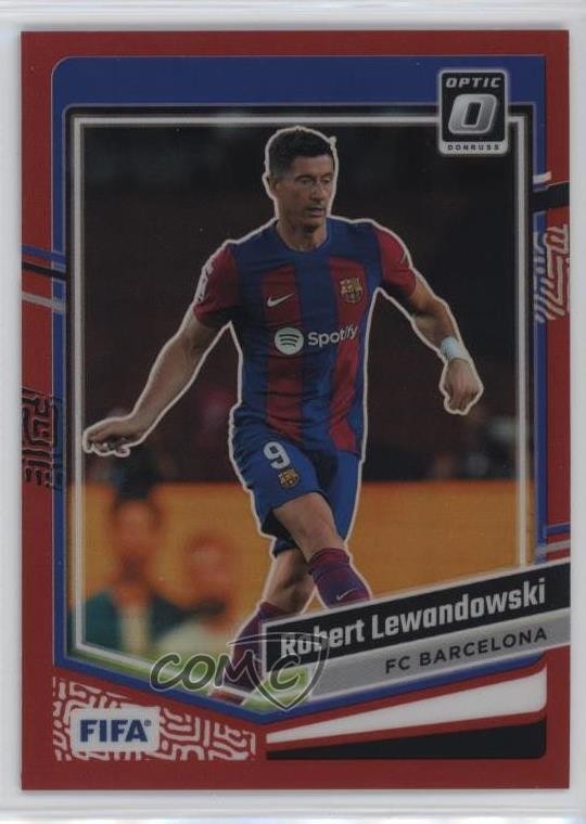 2023-24 Panini Donruss FIFA Optic Red Prizm 298/299 Robert Lewandowski #113 0j5z