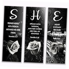 3 Pieces Bedroom Decor Black And Rose Women Bedroom Wooden Bathroom White