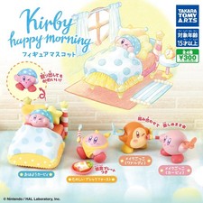 Kirby Happy Morning Figure Mascot Complete Set of 4 TAKARA TOMY JAPAN 2025