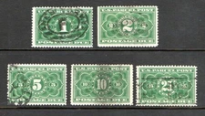 US Scott #JQ1, JQ2, JQ3, JQ4 & JQ5....Parcel Post Set....Used....CV $69