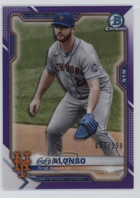 2021 Bowman Chrome Purple Refractor /250 Pete Alonso #41 g5e