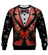 Men's Christmas Sweatshirt 3D Print Crewneck Sweatshirt - Size M