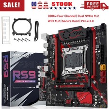 X99 RS9 Motherboard LGA 2011-3 MATX Dual NVMe M.2 USB 3.0 4x DDR4 SATA 3.0 PS/2