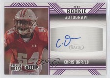 2020 Sage Hit Rookie Purple Chris Orr #A75 Auto 0jk3