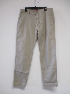 Levis XX Chino Pants Mens 36 Beige Regular Button Stretch Cotton 36x32