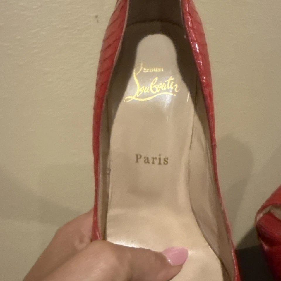 Zapatos de salón Christian Louboutin Daffodil 160 de cuero rojo talla 38 Foto 2 de 4