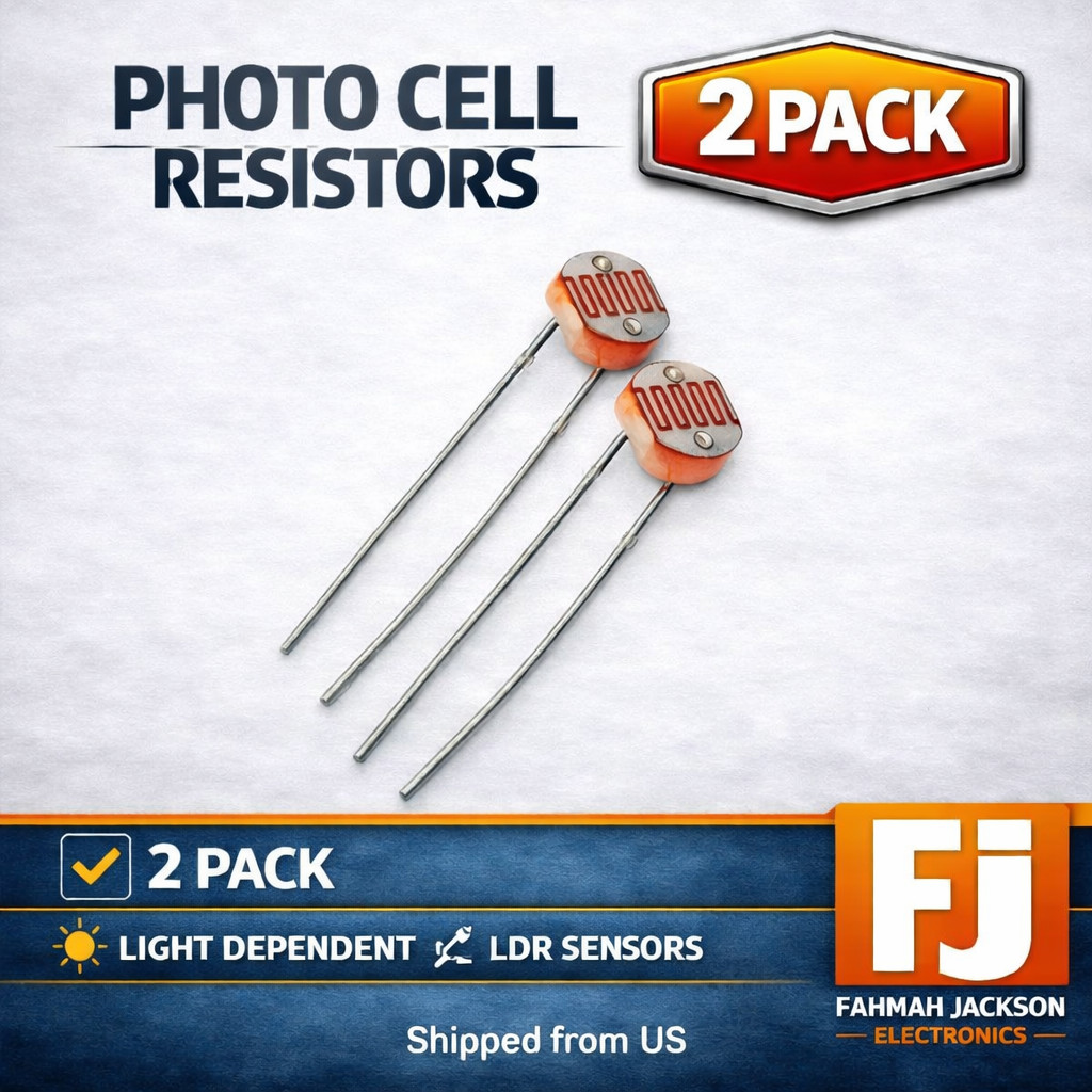 Photo Conductive Cell RESISTOR LDR 650NM 10KΩ TO 20KΩ | 2 Pieces | US Ship