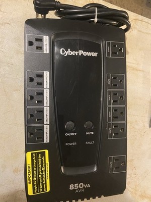 Cyber Power 850va Avr LE850G Surge Back Up Protector - Brand New Battery 5/27/26