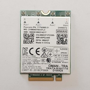 Dell Latitude 7200 2 in 1 DW5821e WWAN LTE 4G Modul Mobile Broadband