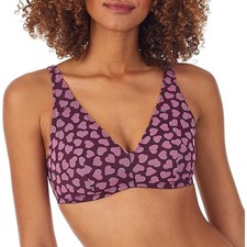 DKNY Women's Standard Built Up Mesh Bralette HEARTS MEDIUM