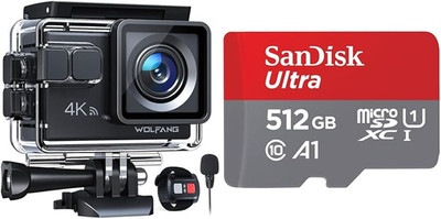 GA100 Action Cam 4K 20MP Unterwasserkamera & Sandisk Ultra Android Microsdxc UHS