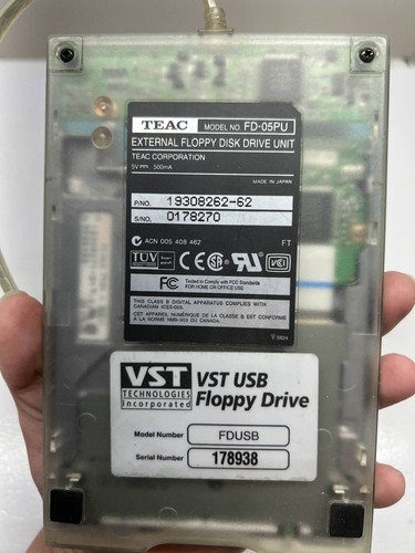 VST USB Bondi Blue Floppy Disk Drive FD-05PU, FDUSB, PC + MAC - 第 5/5 張圖片