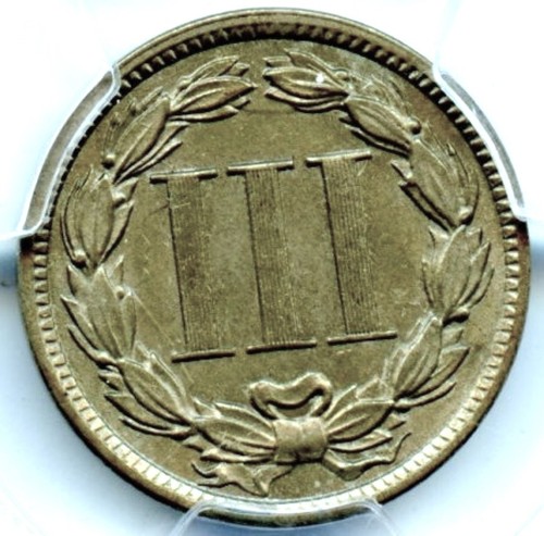 1888 Three Cent Nickel, PCGS MS62 - Picture 2 of 3