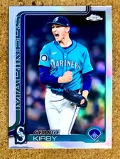 2025 Topps Chrome Baseball Base Refractor George Kirby #223 Seattle Mariners