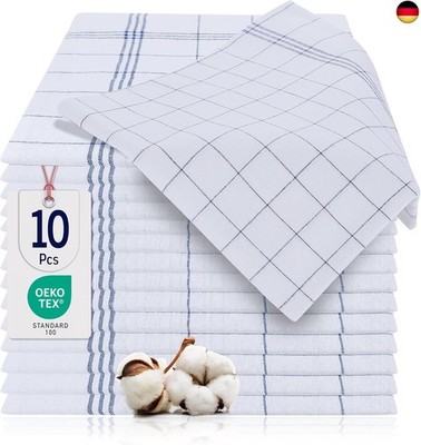 BARBONS Geschirrtücher 10er Set - Baumwolle 50x70 cm - Oeko-TEX Zertifiziert - 
