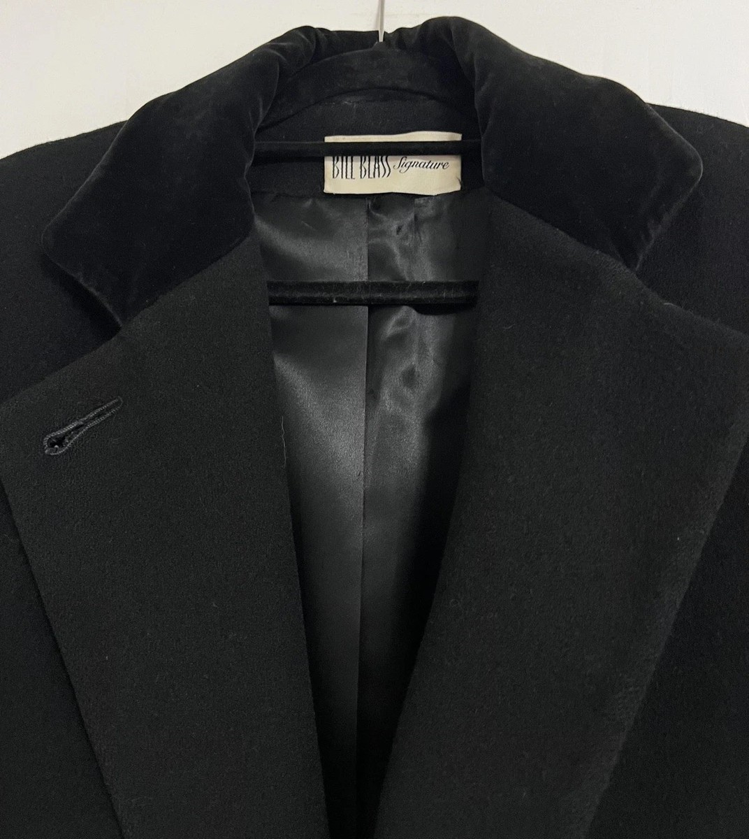Veste Vintage Bill Blass En Velours Noir - Taille 12 - Collection Giorgio Beverly Hills