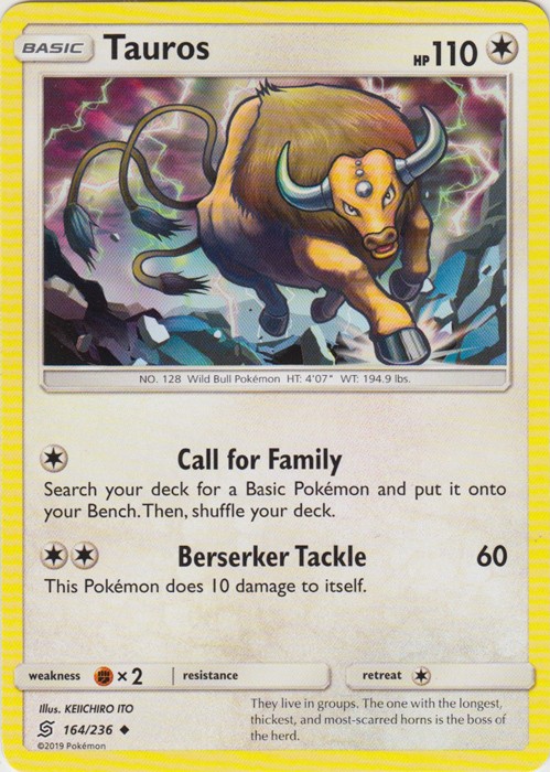 Tauros - 164/236 - Uncommon - Lightly Played