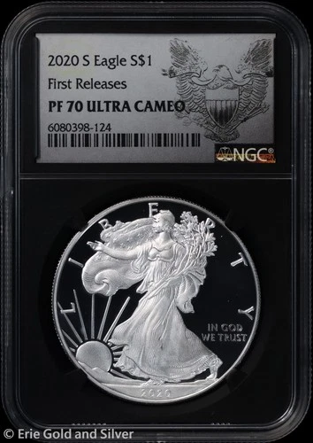 2020-S $1 Proof American Silver Eagle NGC PR 70 UC | First Releases