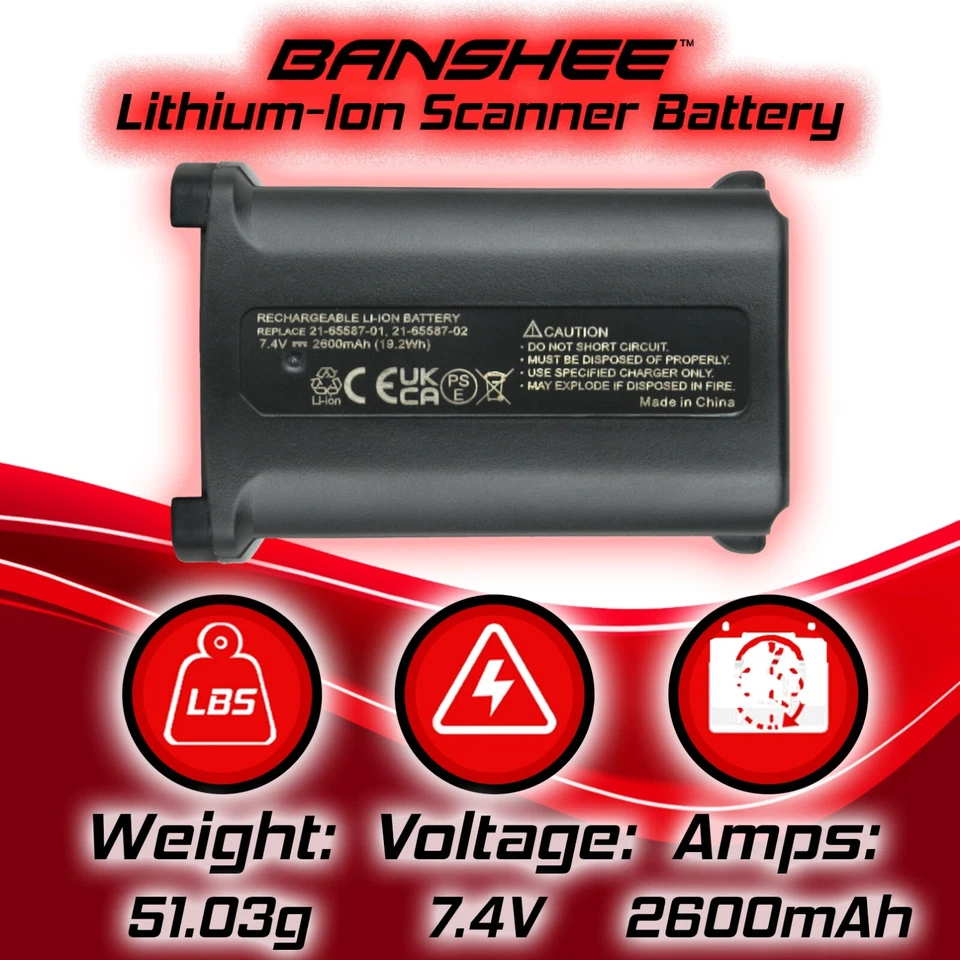 Battery for Symbol MC9000 MC9050 21-67314-01 2600mAh 7.4V - 18 month warranty - Image 3 of 4