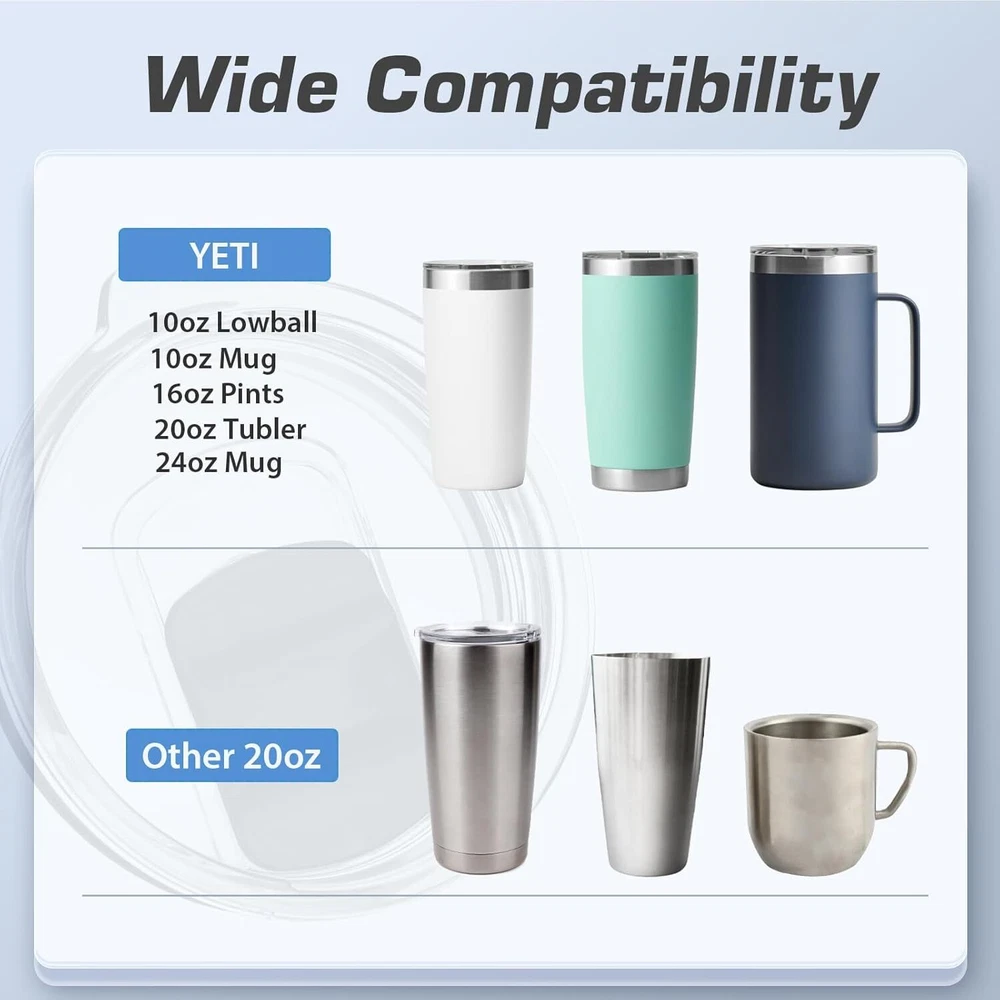 Tumbler Lids for Yeti, 2 Pack 20 oz Magnetic Replacement Covers