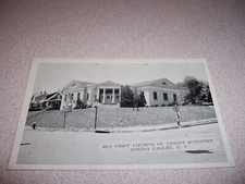 1940s FIRST CHURCH of CHRIST SCIENTIST, SPRING VALLEY NY. VTG POSTCARD