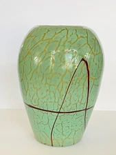 Comtemporary Jade Art Glass Vase