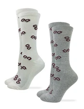 High Meadows Womens Cotton Horse Pattern Fashion Crew Boot Socks 2 Pair Pack