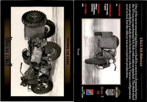 1992 Collect-A-Card, Harley Davidson Series 1, #18 1943 XS Sidecar - Picture 1 of 1