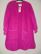 M&S MARKS & SPENCER FUCHSIA TEDDY FLEECE DRESSING GOWN CARDI SIZE XS UK SIZE 6-8
