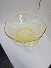 Vintage Lancaster Yellow Depression Glass JUBILEE 9" Handled Bowl
