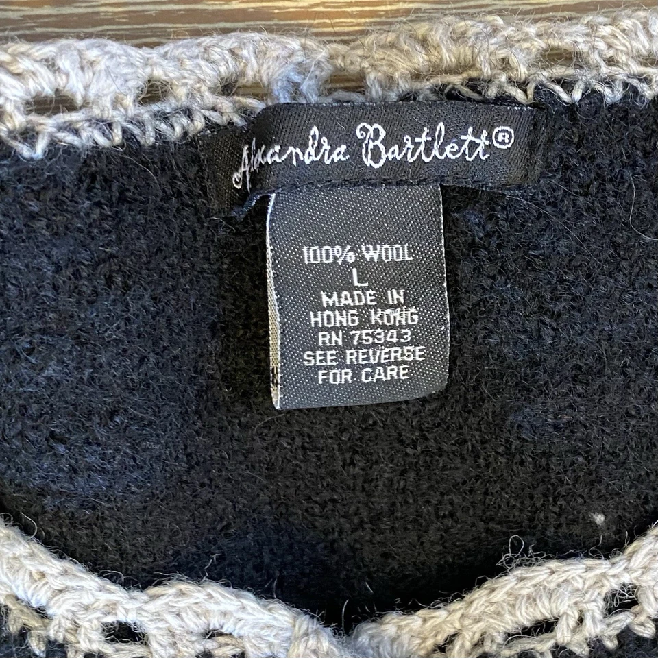 Cárdigan Suéter Alexandra Bartlett Para Mujer Negro Talla L Lana Clásico Foto 2 de 4