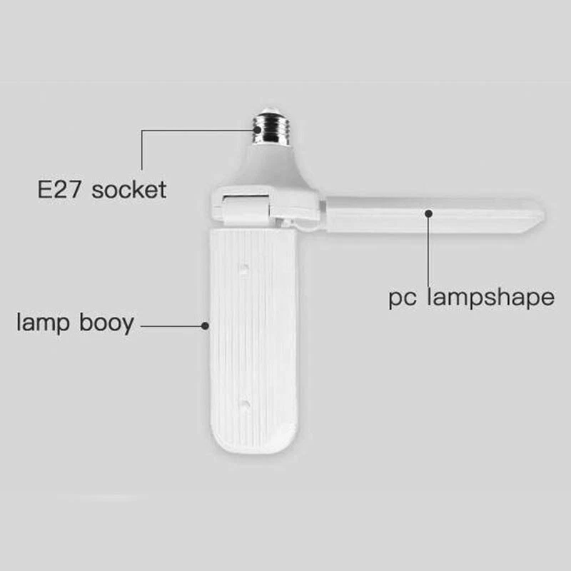 1x/2x/3x LED Folding Light Bulb Deformable B22/E27 60W Garage Ceiling light - image 3 of 4