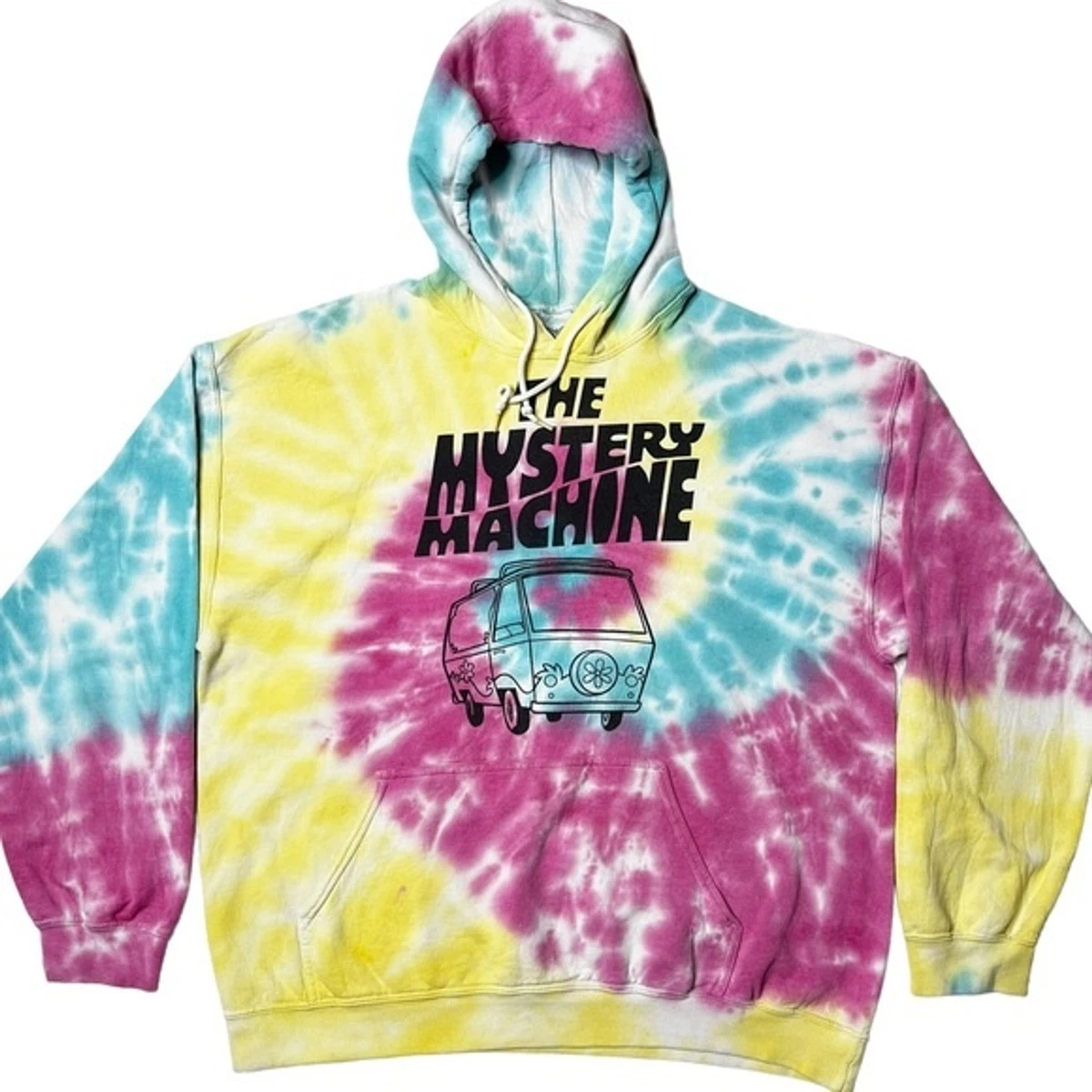 Scooby Doo The Mystery Machine Tie Dye Pullover Hoodie Sweatshirt Unisex XL