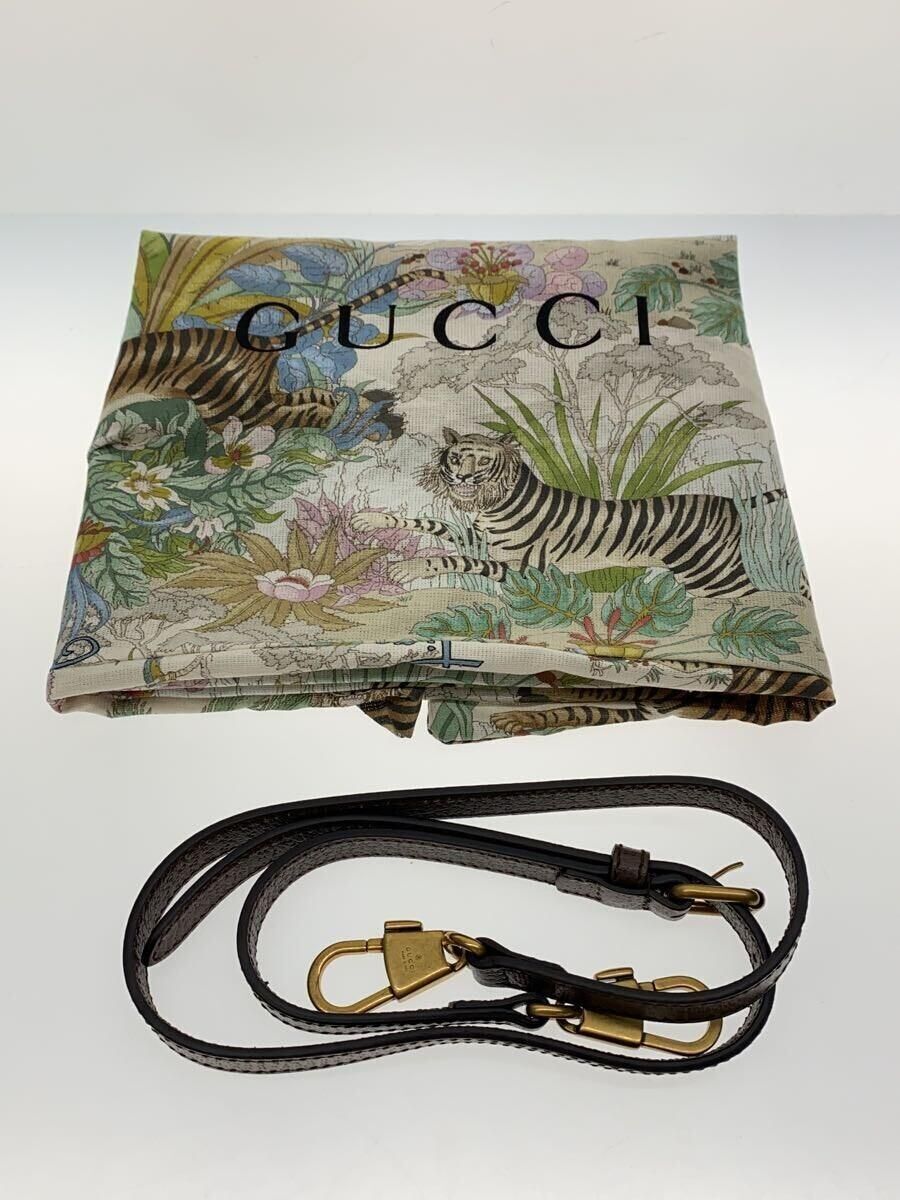 GUCCI tote bag GG Supreme Tiger shoulder PVC Brown total GUCCI tote bag GG Supreme Tiger shoulder PVC Brown total