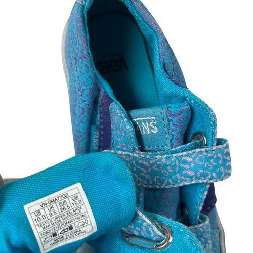 10 Kleinkind Vans Mädchen türkis blau lila Gepard Leinwand Tiermotiv - Bild 10 von 10